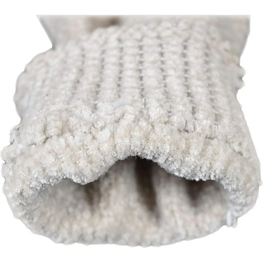 Women's Ivory Winter Warm Eco-friendly Knit Chenille Touchscreen Texting Gloves